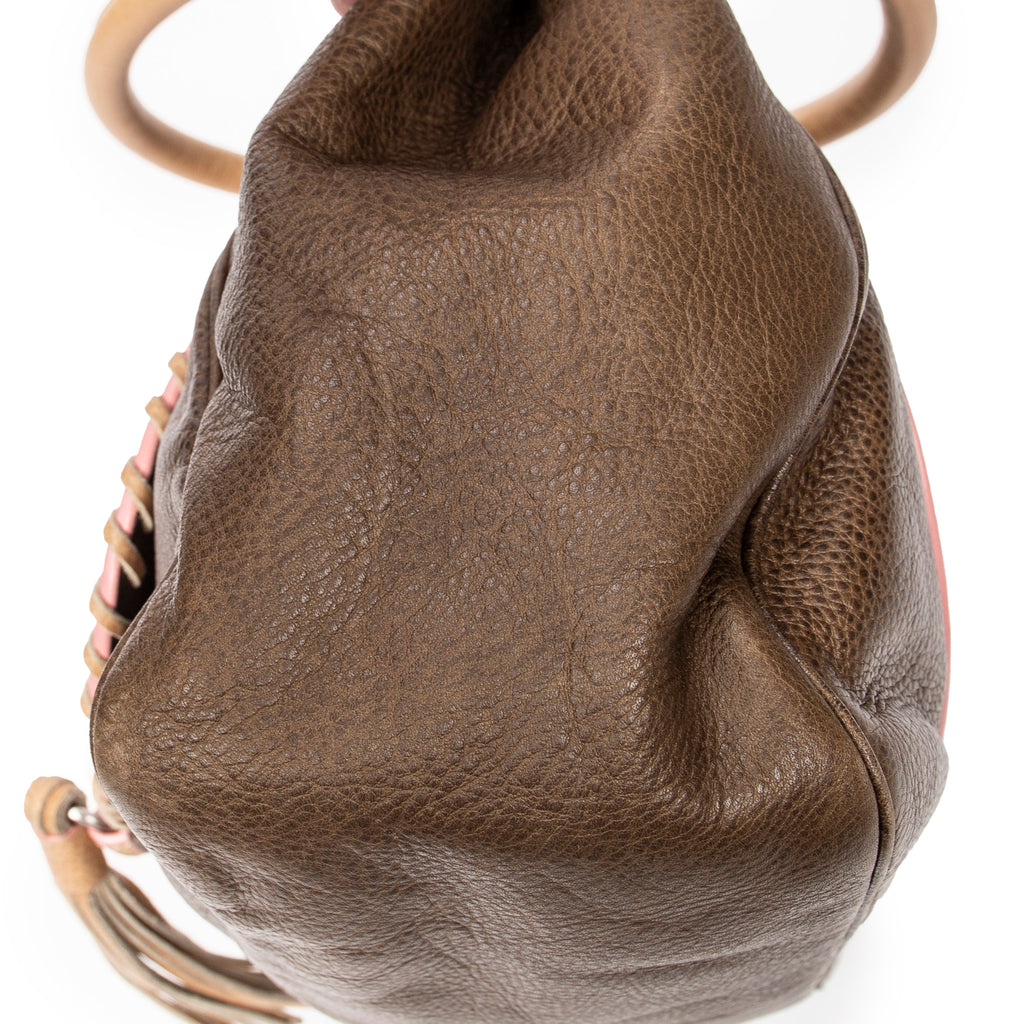 Shoulder bag Medallion Zipped Flap Brown Grained Calfskin Leather