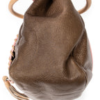 Shoulder bag Medallion Zipped Flap Brown Grained Calfskin Leather