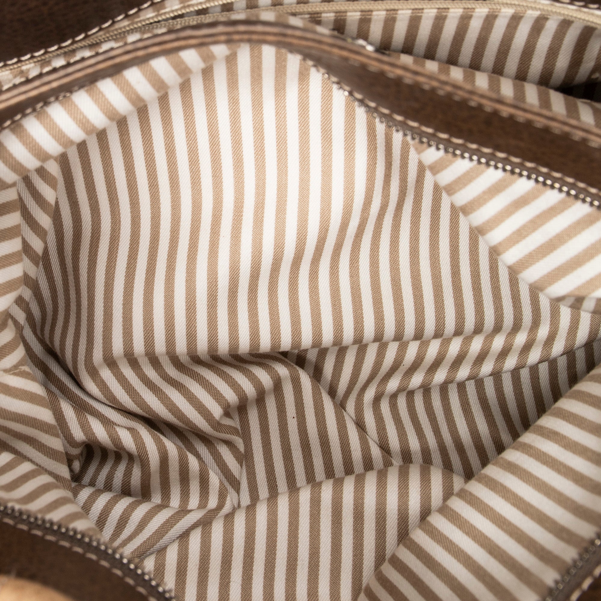 Shoulder bag Medallion Zipped Flap Brown Grained Calfskin Leather