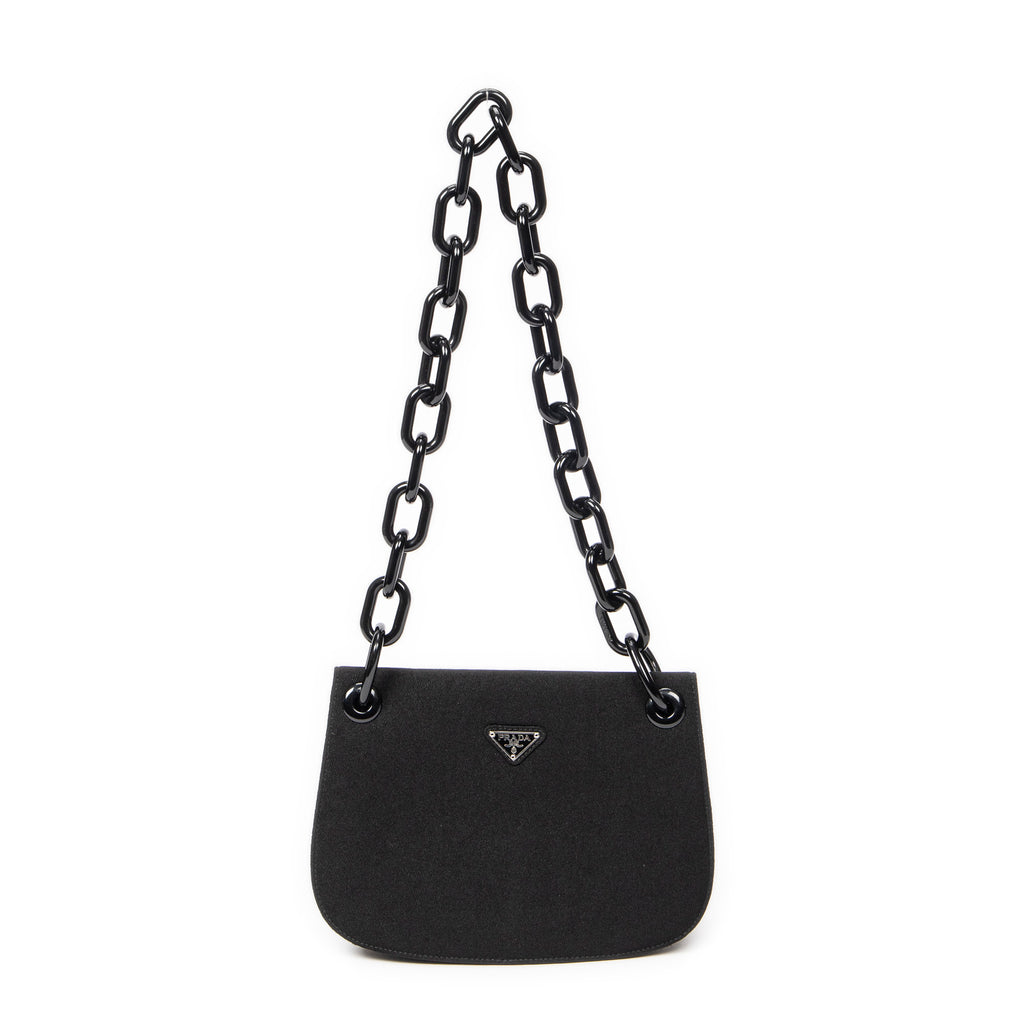 Shoulder bag Lucite Chain Shoulder Flap Black Nylon Canvas