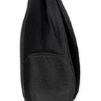 Bandolera con cadena de Lucite y solapa, de lona de nailon negra