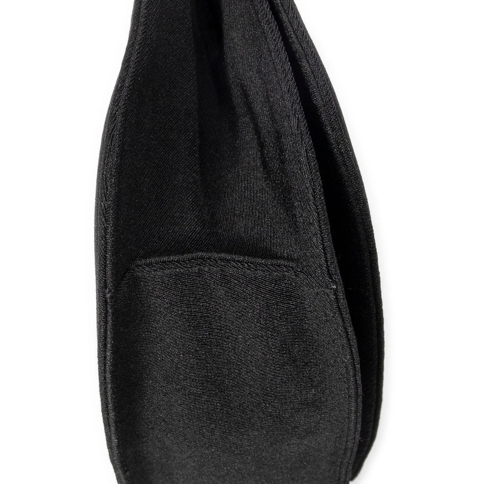 Bandolera con cadena de Lucite y solapa, de lona de nailon negra
