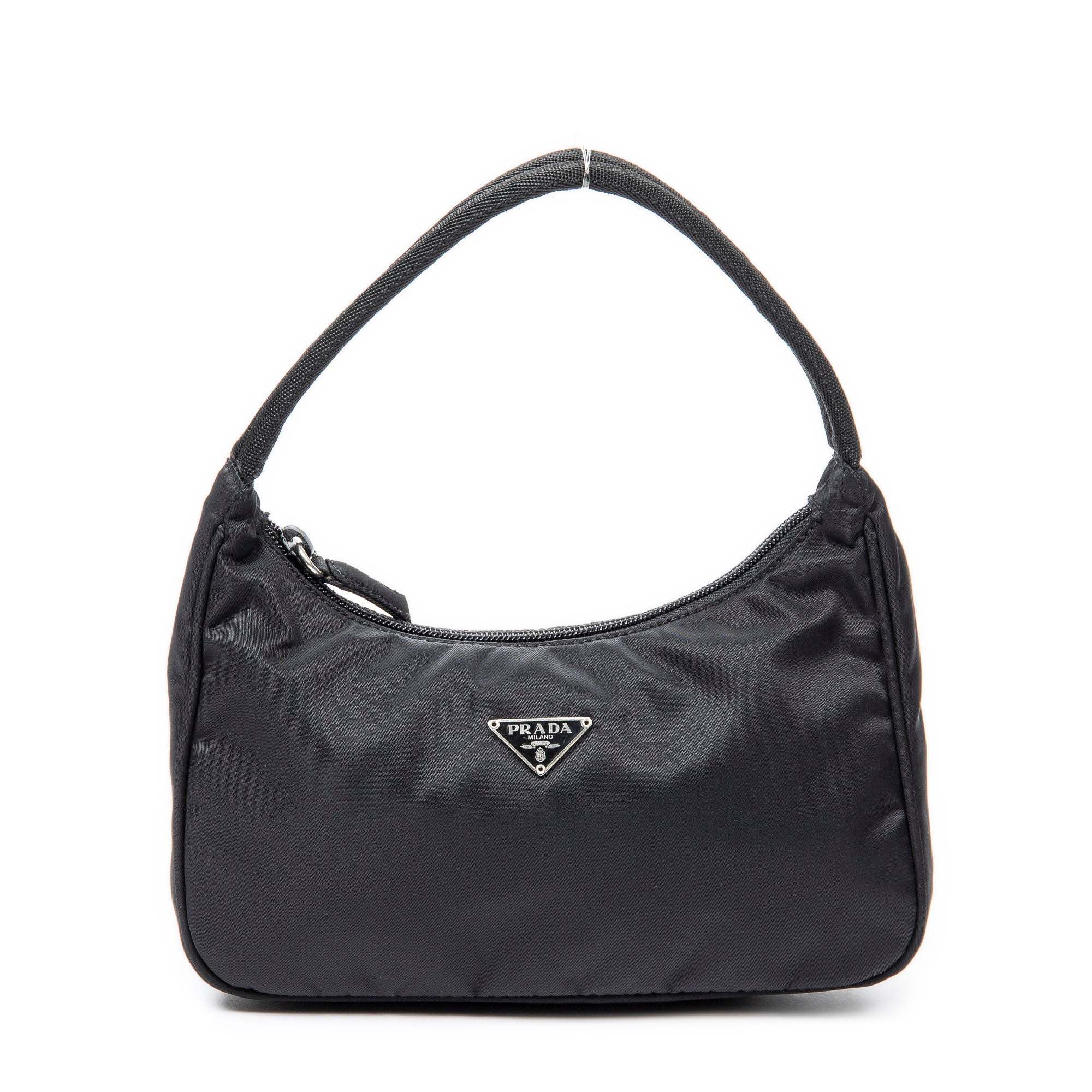 Shoulder bag Vintage Mini Zip Hobo Black Nylon Canvas