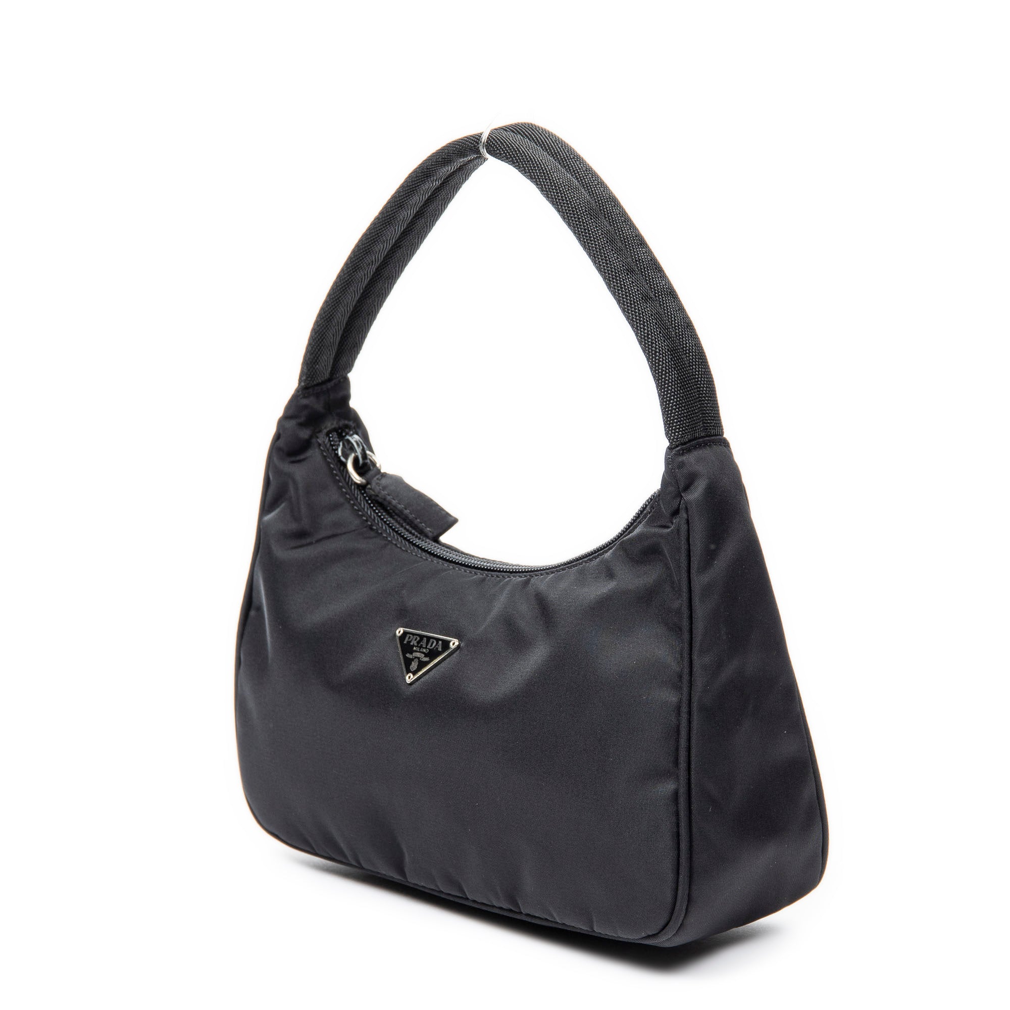 Shoulder bag Vintage Mini Zip Hobo Black Nylon Canvas