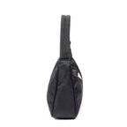 Bolso de hombro Vintage Mini Zip Hobo Lona de nailon negra