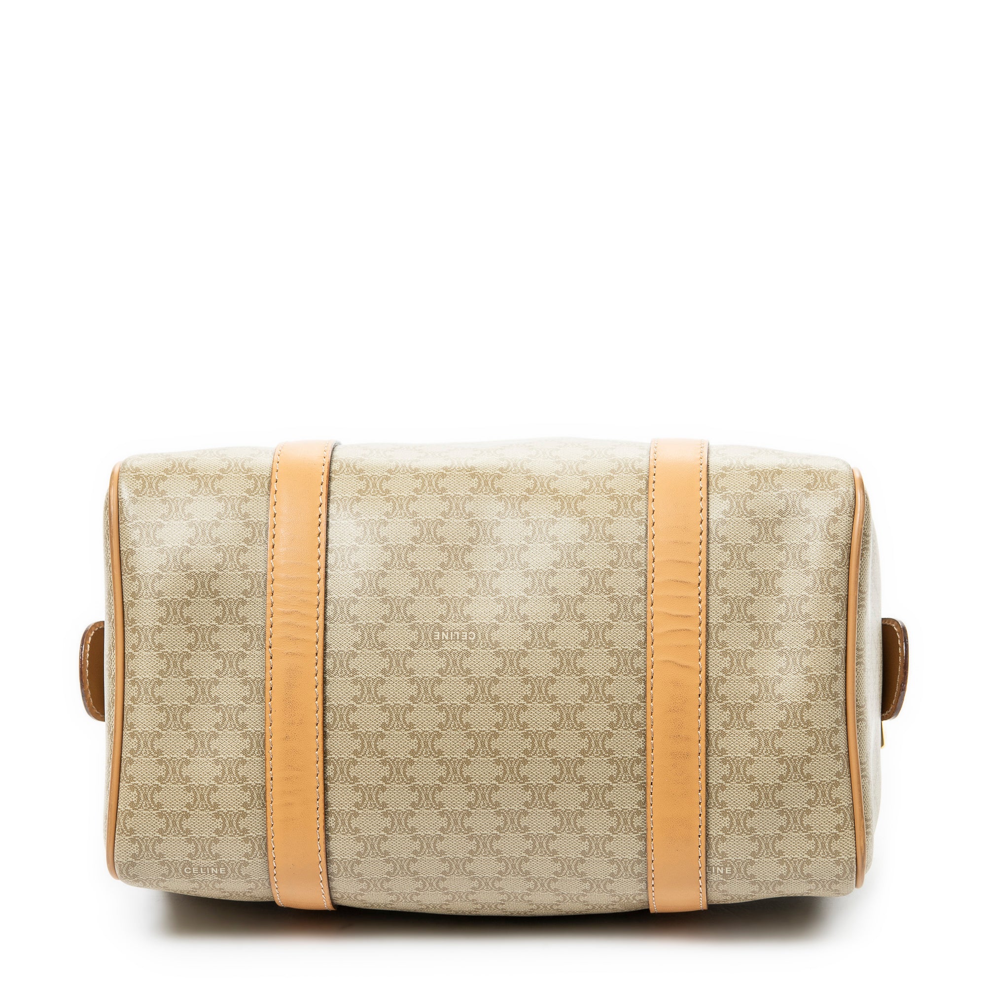 Handbag Vintage Mini Boston Beige Macadam Coated Canvas