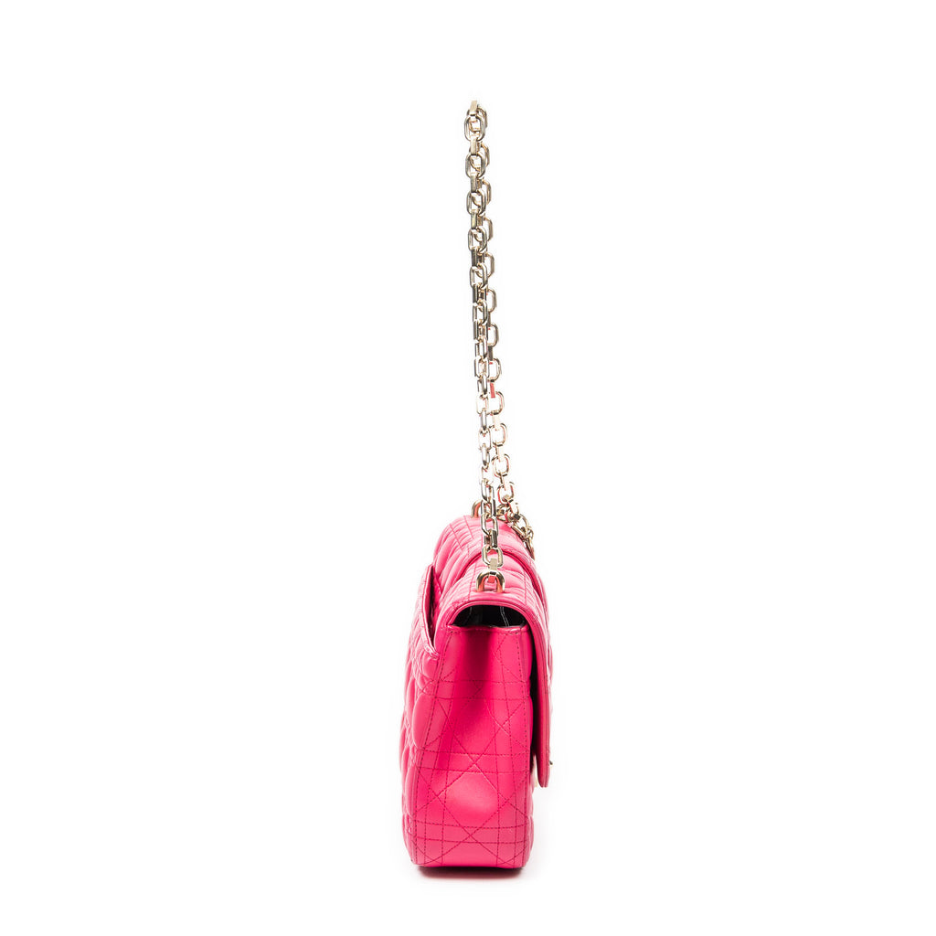 Shoulder bag Medium Miss Dior Fuchsia Cannage Lambskin Leather