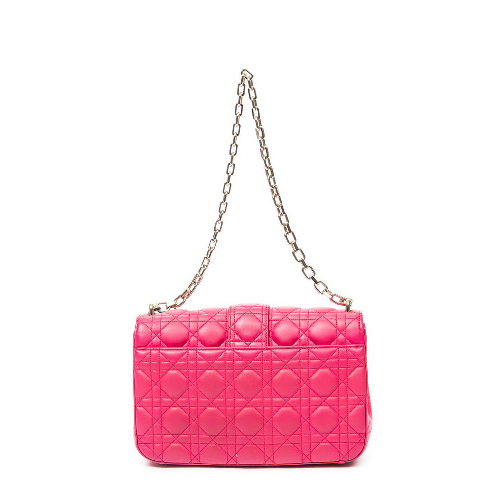 Shoulder bag Medium Miss Dior Fuchsia Cannage Lambskin Leather
