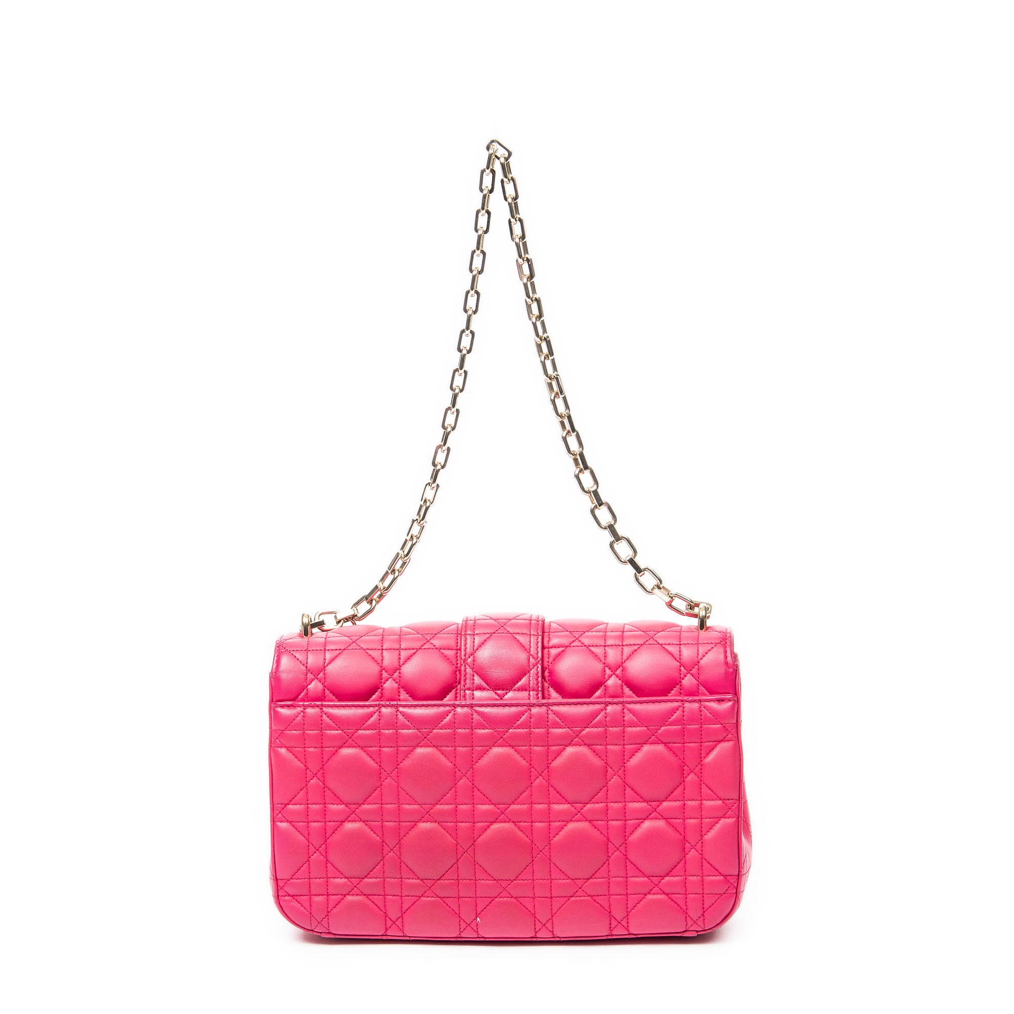 Shoulder bag Medium Miss Dior Fuchsia Cannage Lambskin Leather