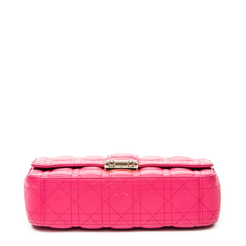 Shoulder bag Medium Miss Dior Fuchsia Cannage Lambskin Leather