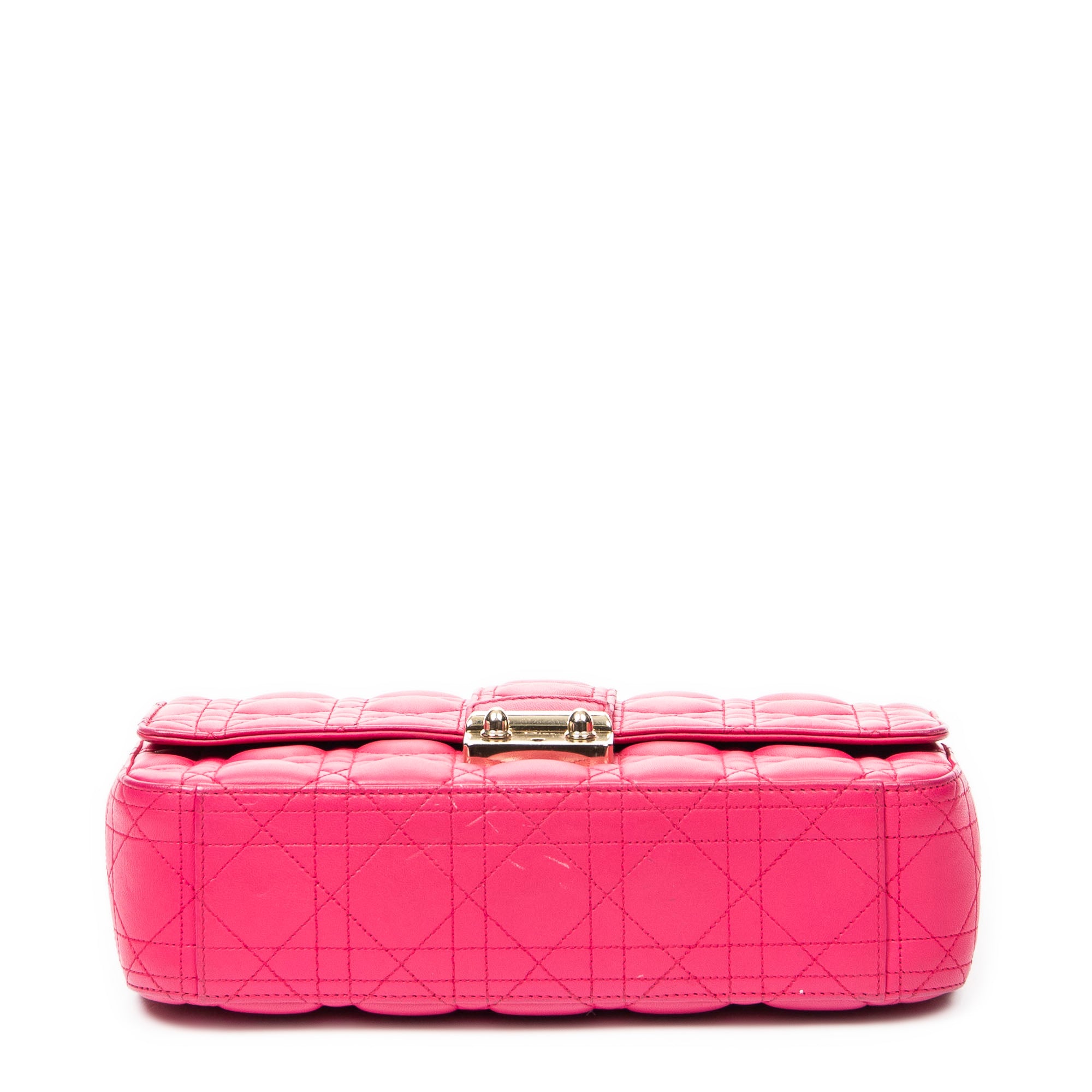 Shoulder bag Medium Miss Dior Fuchsia Cannage Lambskin Leather