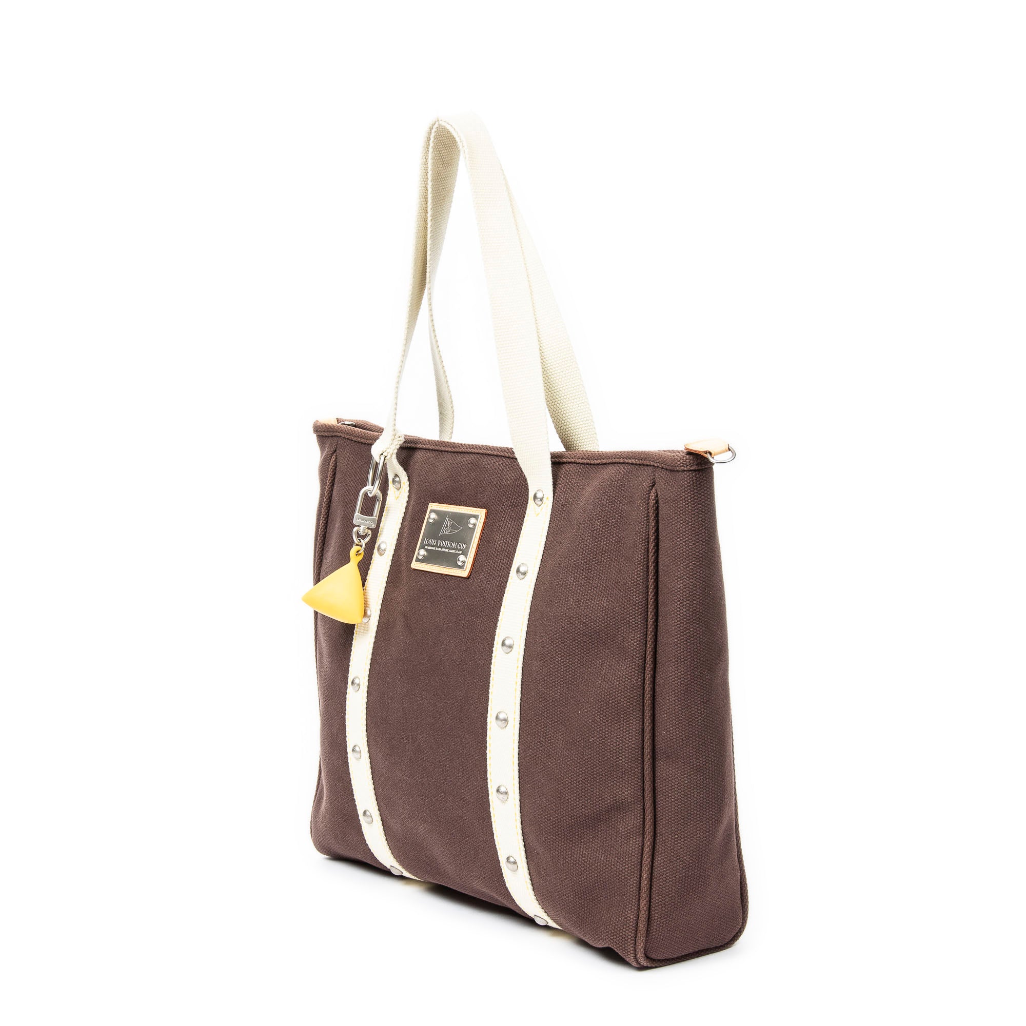 Shoulder bag Antigua Cabas Cup GM Brown Woven Canvas
