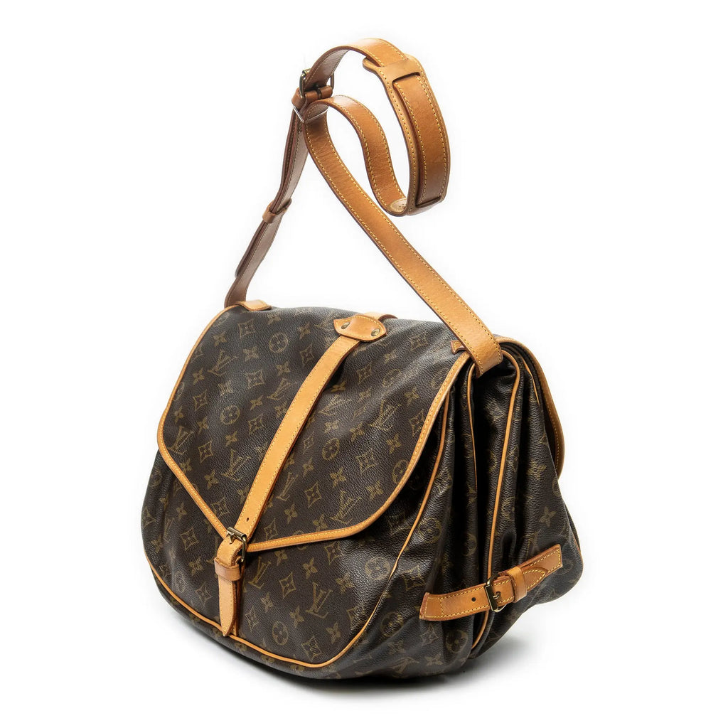 Bolso de hombro Saumur GM Lona Monogram Marrón