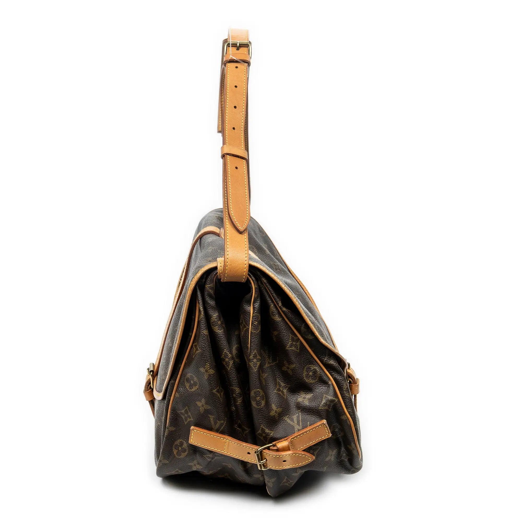 Bolso de hombro Saumur GM Lona Monogram Marrón