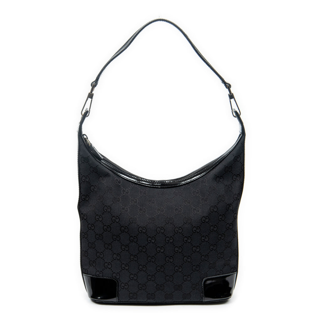 Shoulder bag Shoulder Zip Hobo Black Monogrammed Canvas