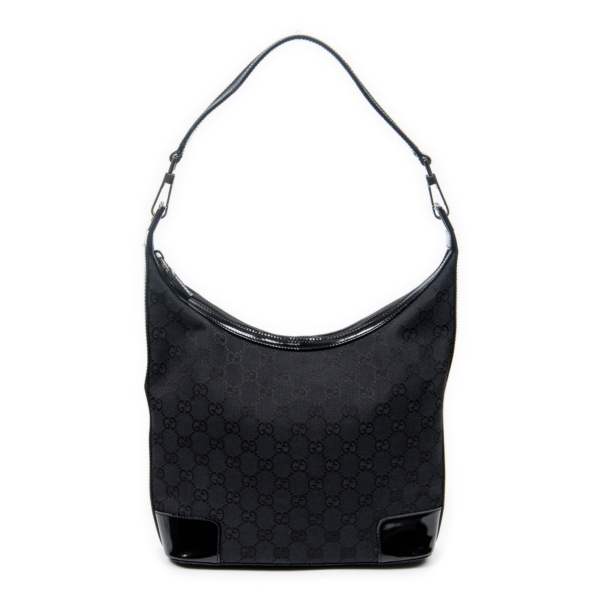 Shoulder bag Shoulder Zip Hobo Black Monogrammed Canvas