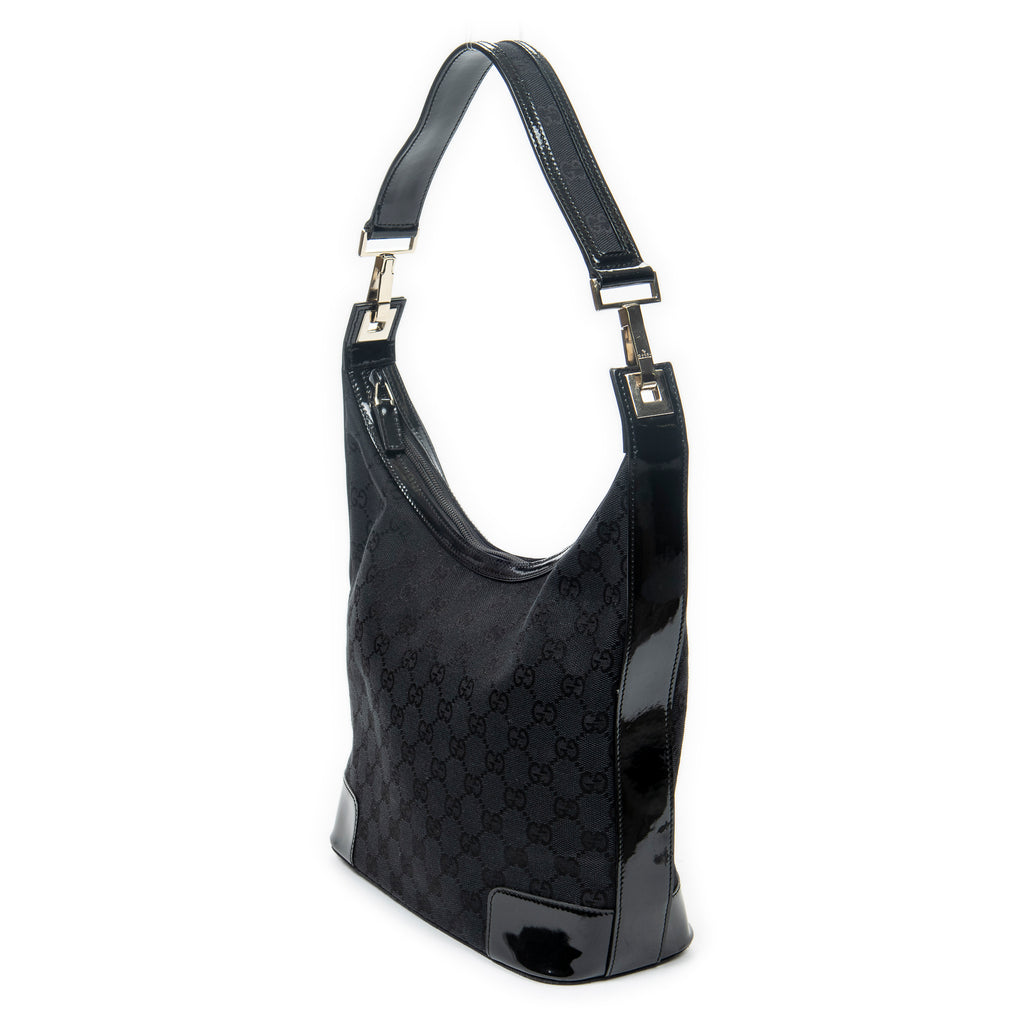 Shoulder bag Shoulder Zip Hobo Black Monogrammed Canvas