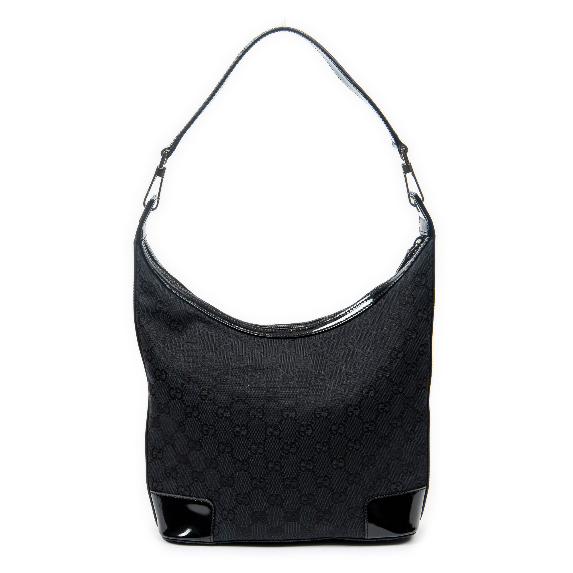 Shoulder bag Shoulder Zip Hobo Black Monogrammed Canvas