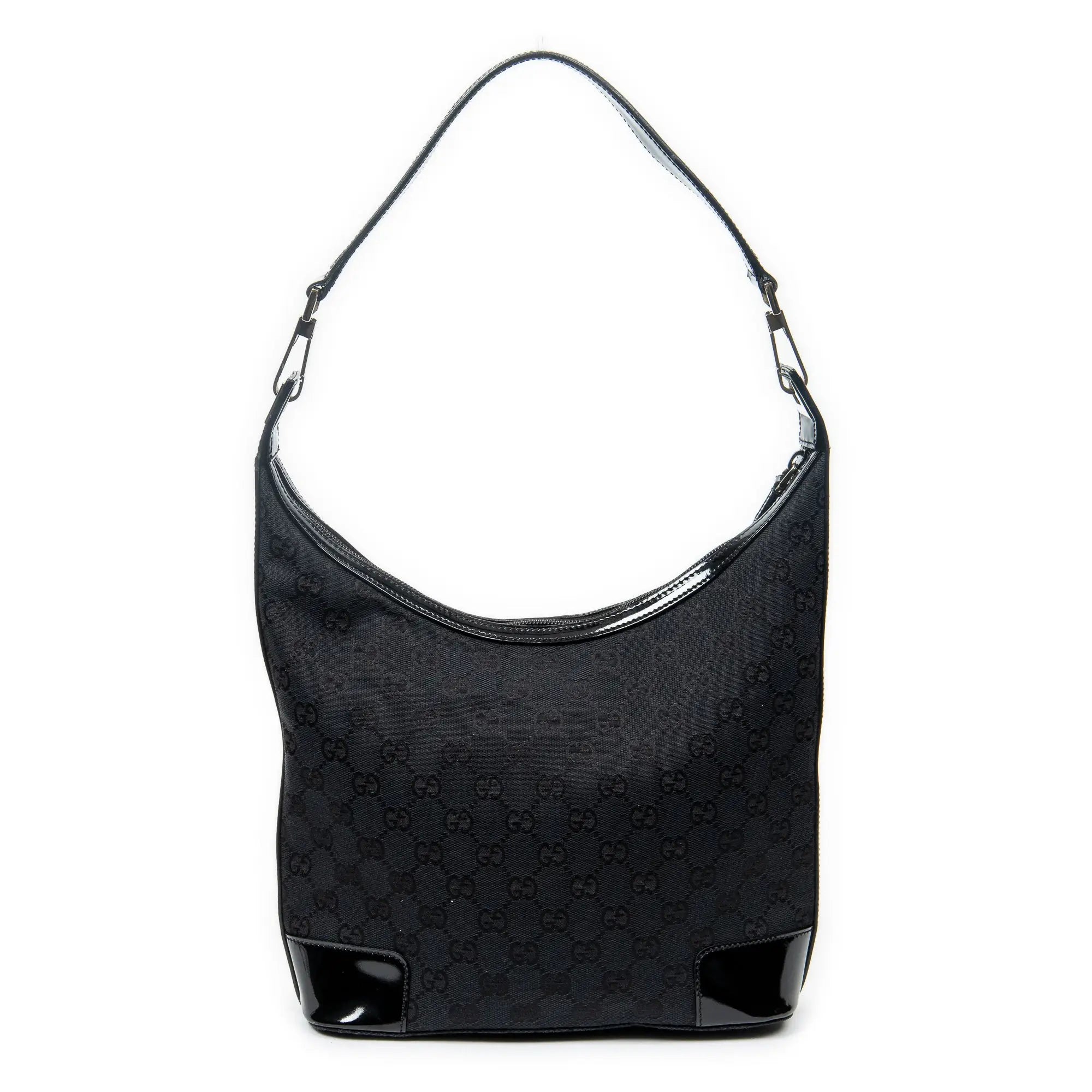 Gucci - Sac Hobo zippé épaule - Noir