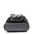 Backpack Mini Bamboo Backpack Black Suede Leather