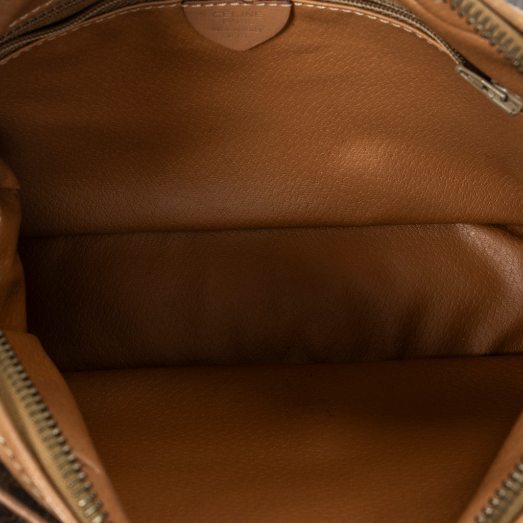 Shoulder bag Zip Crossbody Brown Macadam Coated Canvas