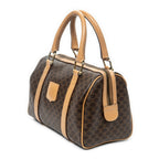 Handbag Mini Boston Brown Macadam Coated Canvas