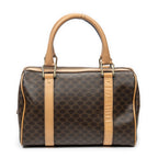 Handbag Mini Boston Brown Macadam Coated Canvas