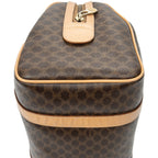 Handbag Mini Boston Brown Macadam Coated Canvas
