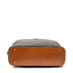 Handbag Vintage Dome Top Handle Brown Macadam Coated Canvas