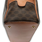 Handbag Vintage Dome Top Handle Brown Macadam Coated Canvas