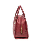 Handbag Amazona 36 Burgundy Grained Calfskin Leather