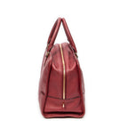 Handbag Amazona 36 Burgundy Grained Calfskin Leather
