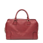 Handbag Amazona 36 Burgundy Grained Calfskin Leather