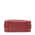Handbag Amazona 36 Burgundy Grained Calfskin Leather