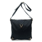 Shoulder Bag Abbey Crossbody Black Monogrammed Canvas
