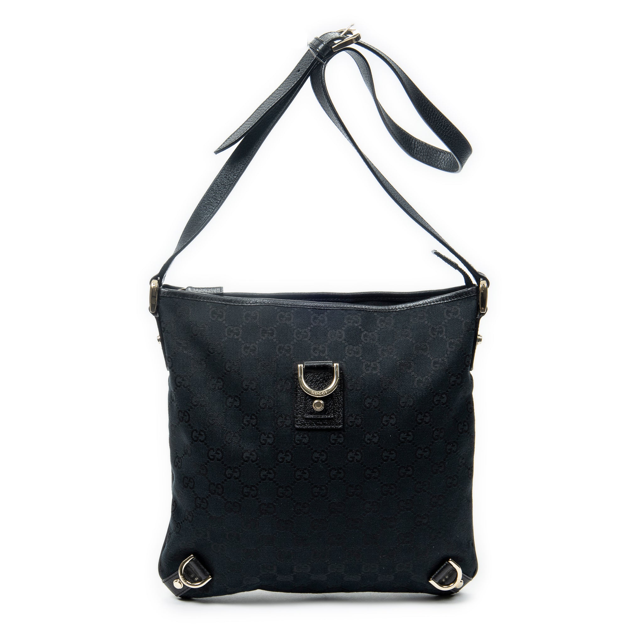 Shoulder Bag Abbey Crossbody Black Monogrammed Canvas