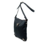 Shoulder Bag Abbey Crossbody Black Monogrammed Canvas