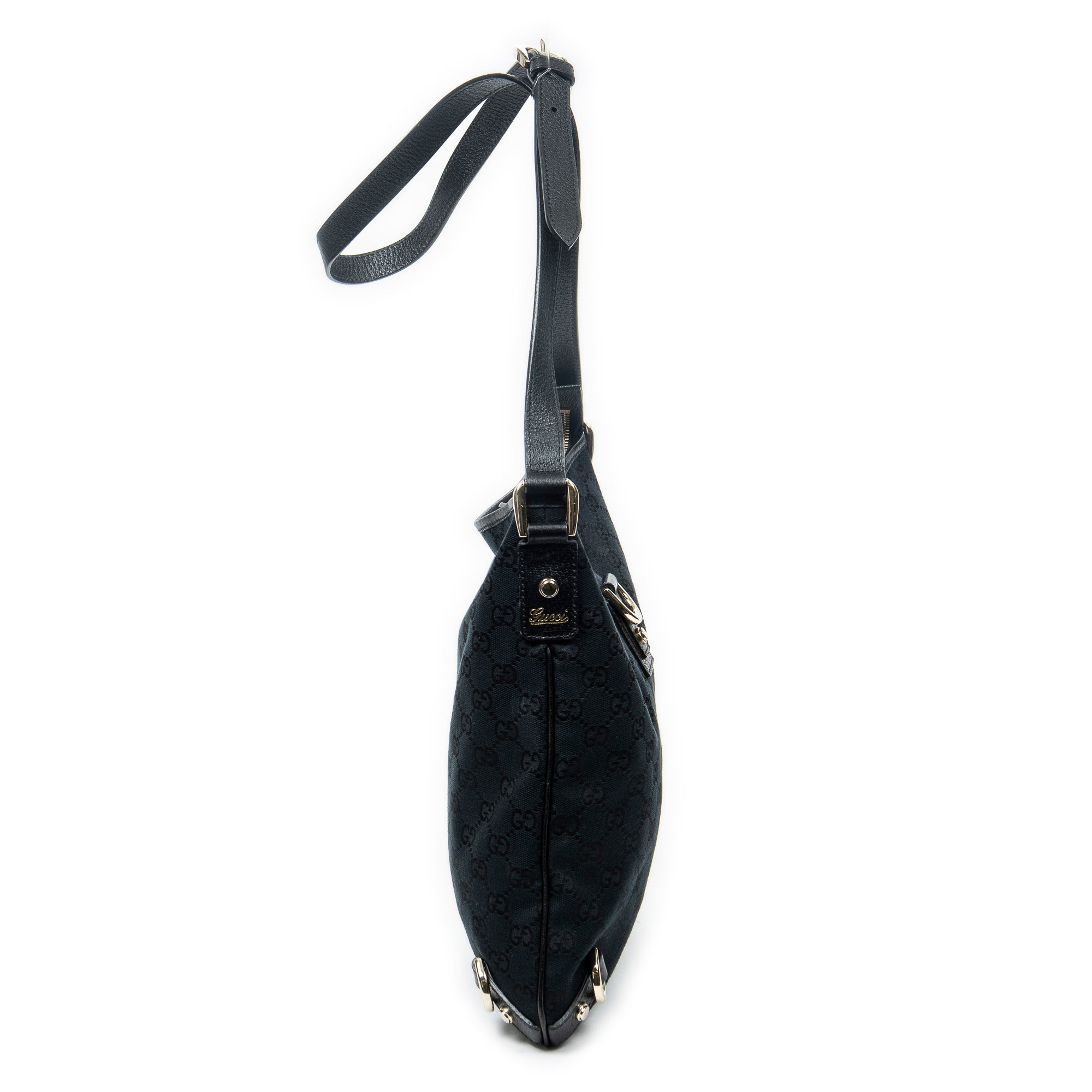 Shoulder Bag Abbey Crossbody Black Monogrammed Canvas