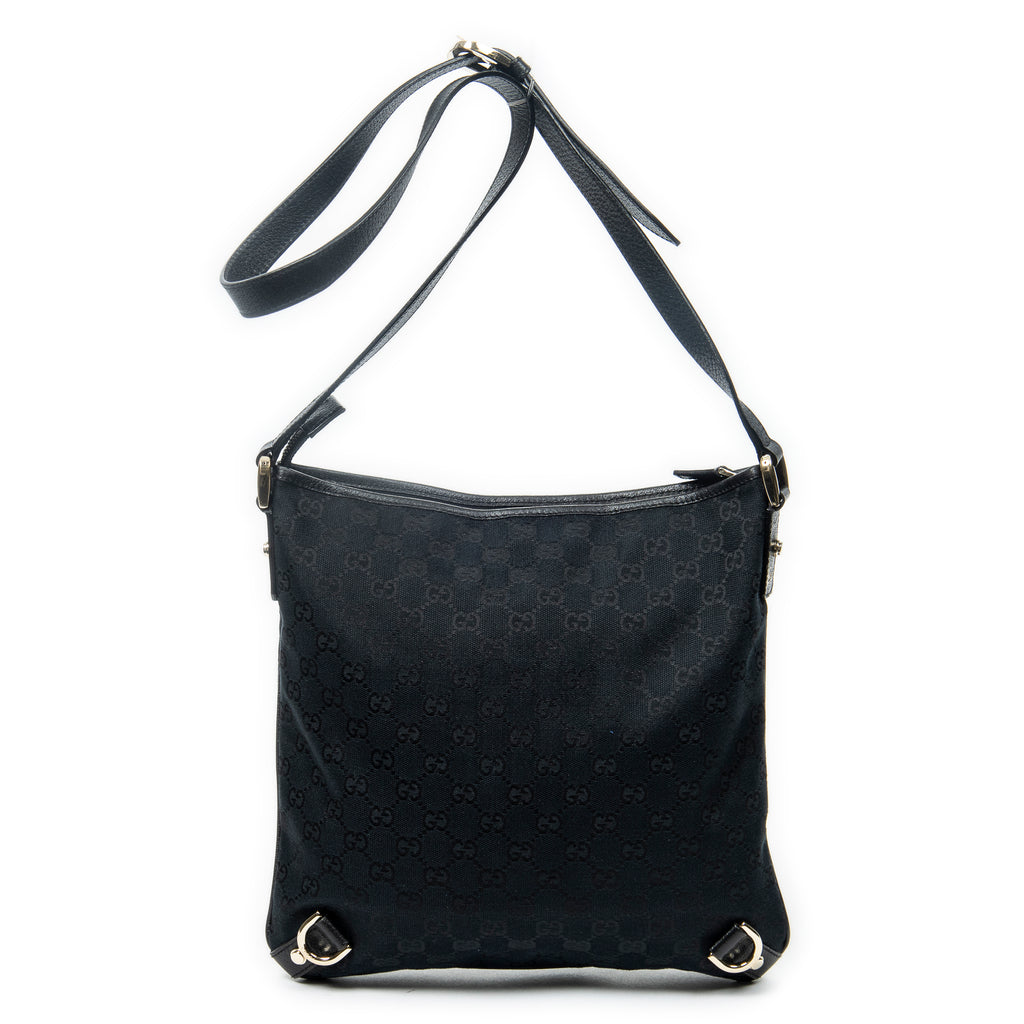 Shoulder Bag Abbey Crossbody Black Monogrammed Canvas