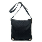 Shoulder Bag Abbey Crossbody Black Monogrammed Canvas