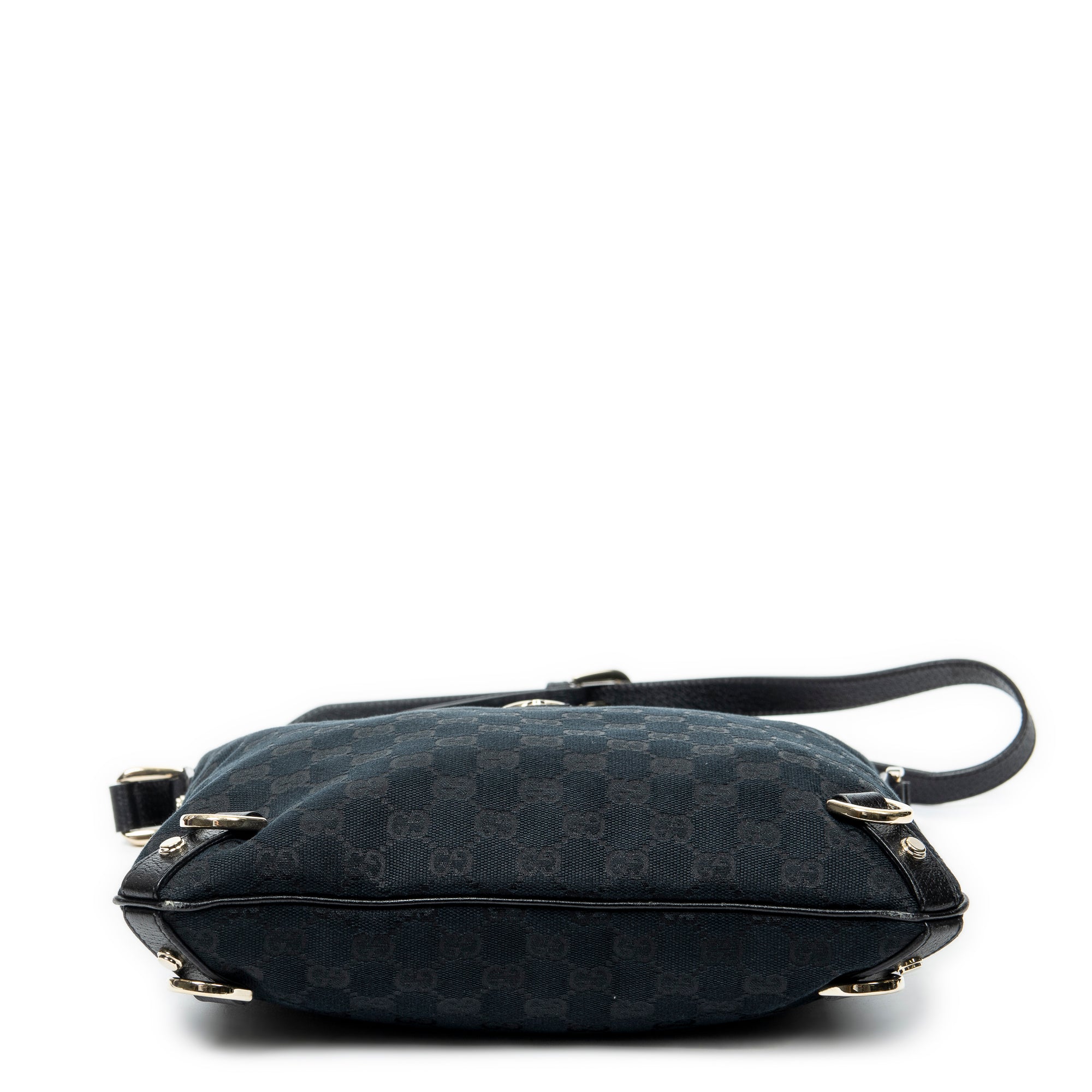 Shoulder Bag Abbey Crossbody Black Monogrammed Canvas