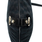 Shoulder Bag Abbey Crossbody Black Monogrammed Canvas