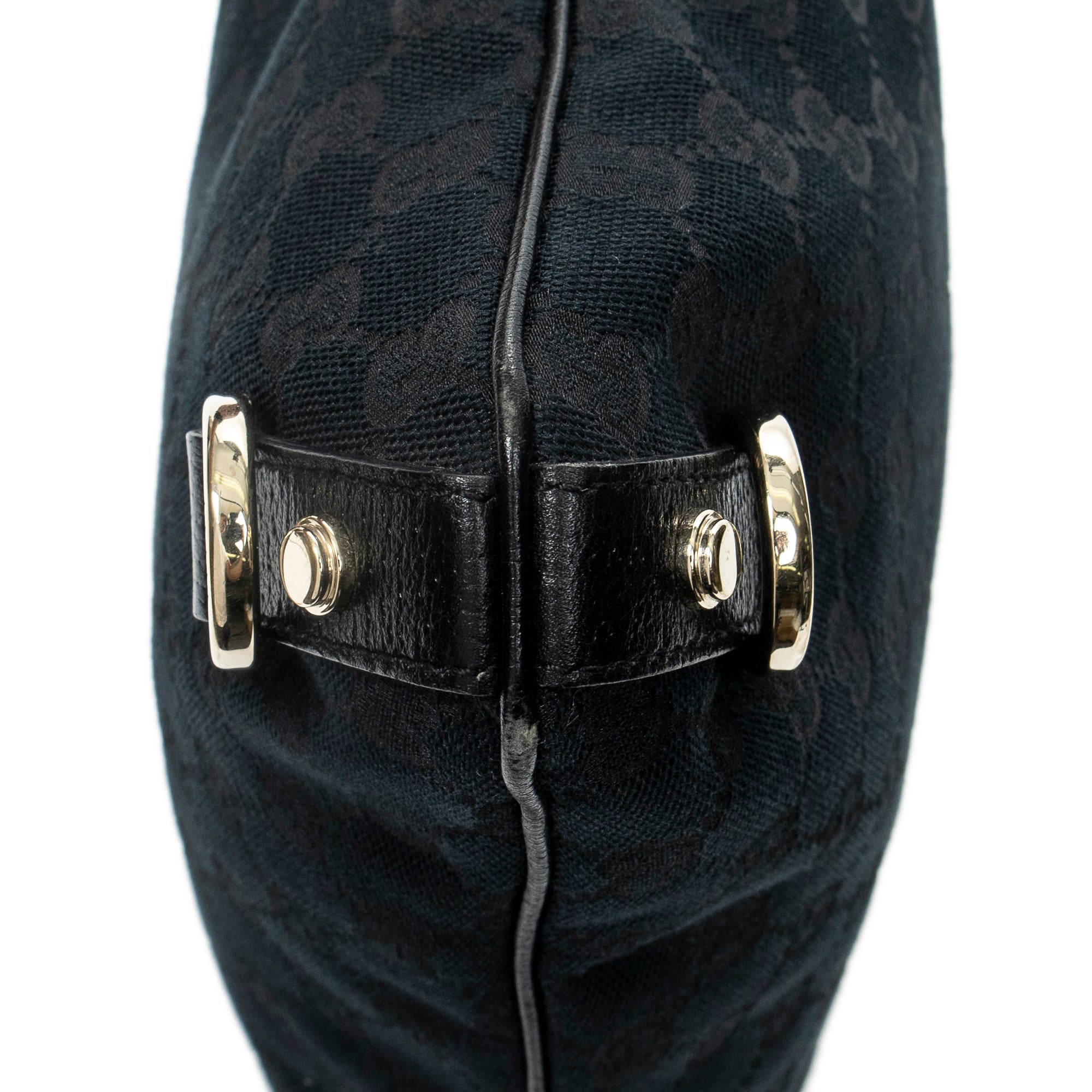 Shoulder Bag Abbey Crossbody Black Monogrammed Canvas