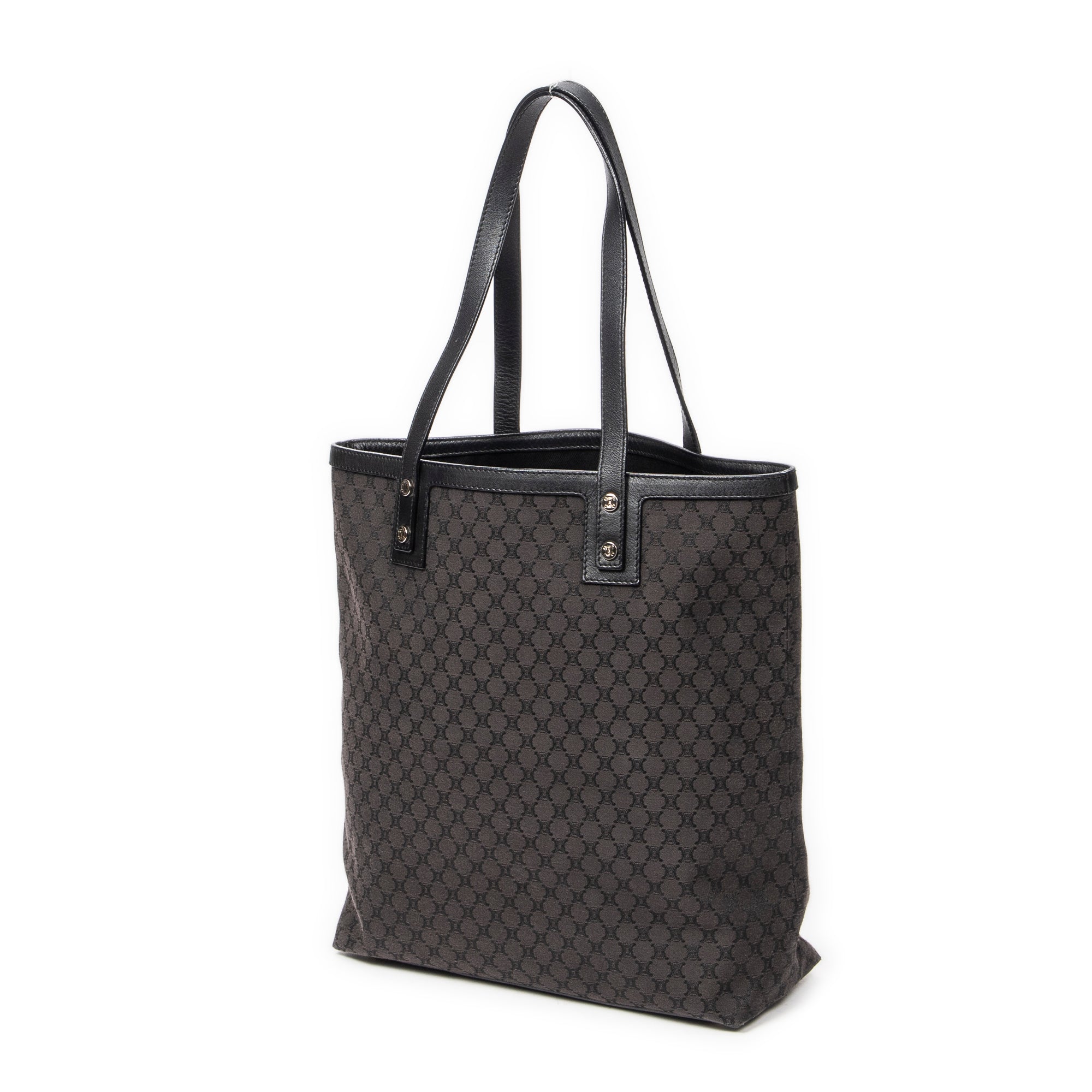 Shoulder Bag Shopping Tote Black Macadam Canvas