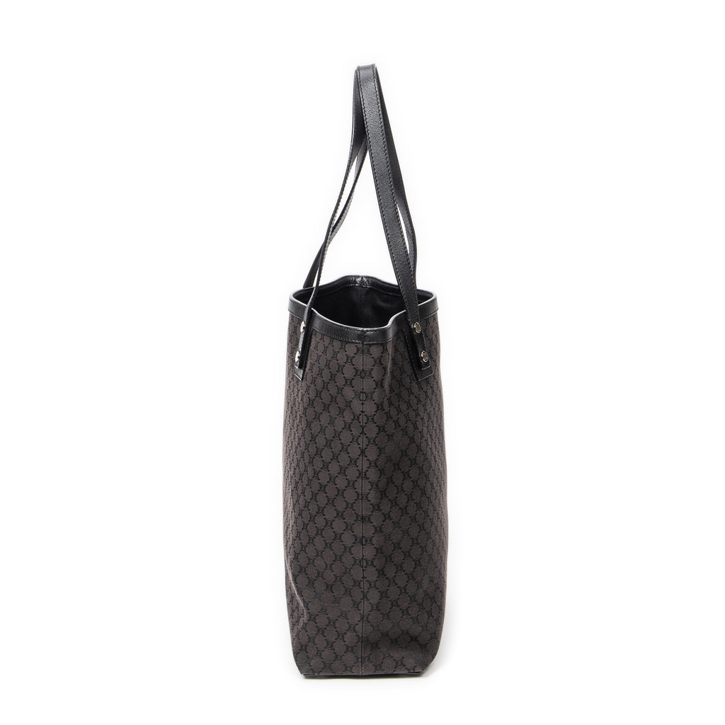 Shoulder Bag Shopping Tote Black Macadam Canvas