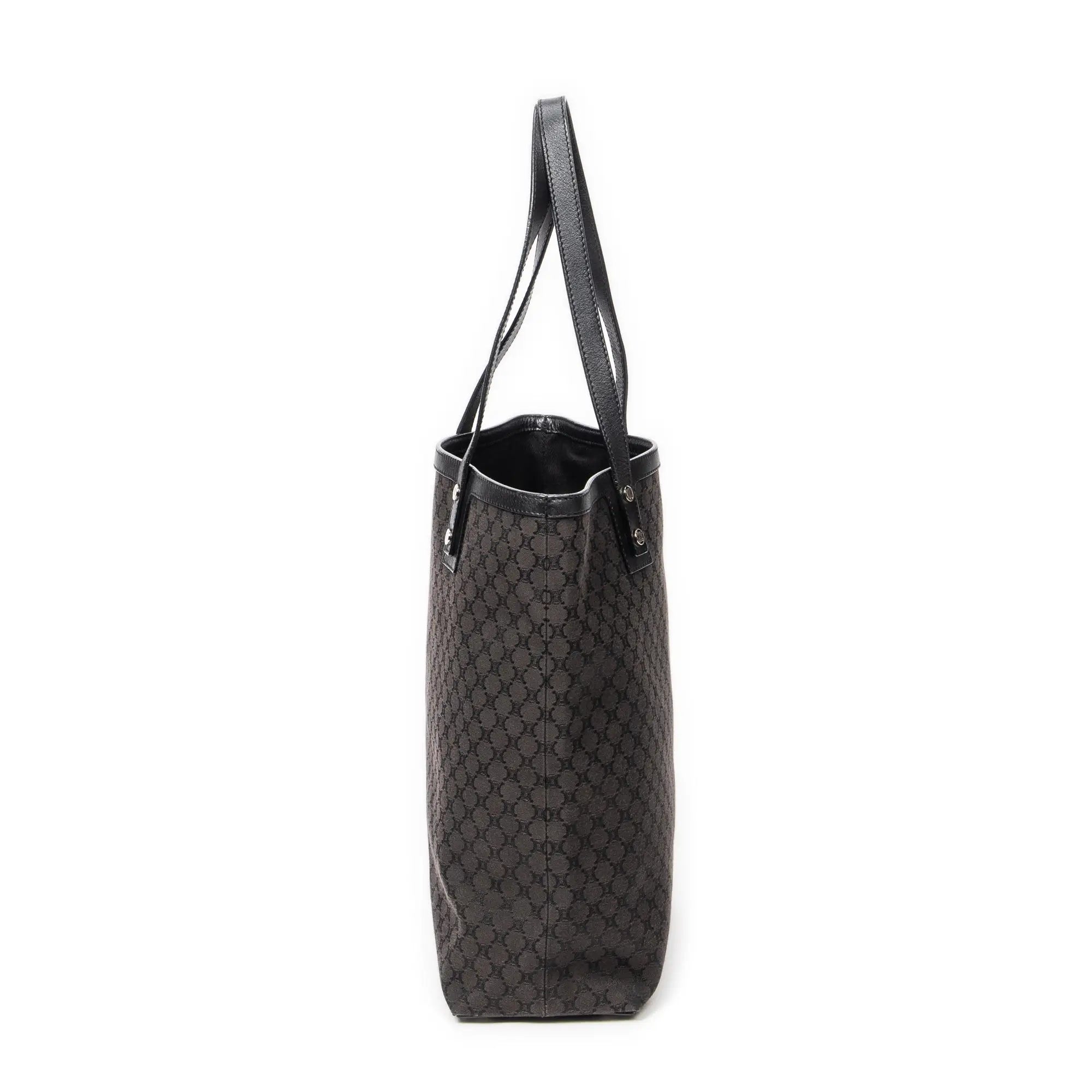 Bolso de hombro Tote de lona Macadam negra