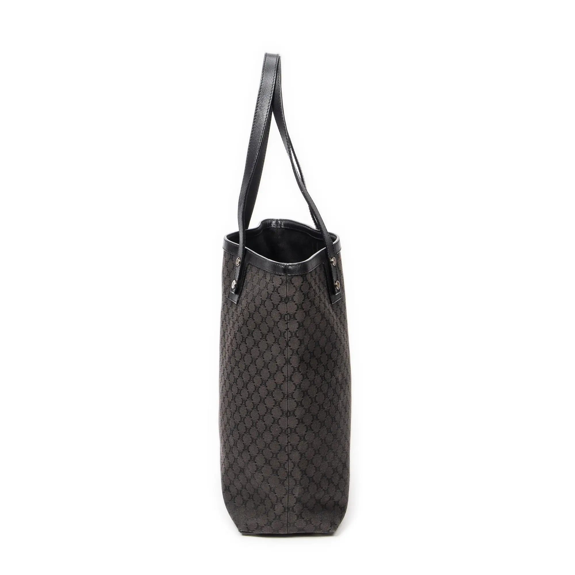 Bolso de hombro Tote de lona Macadam negra