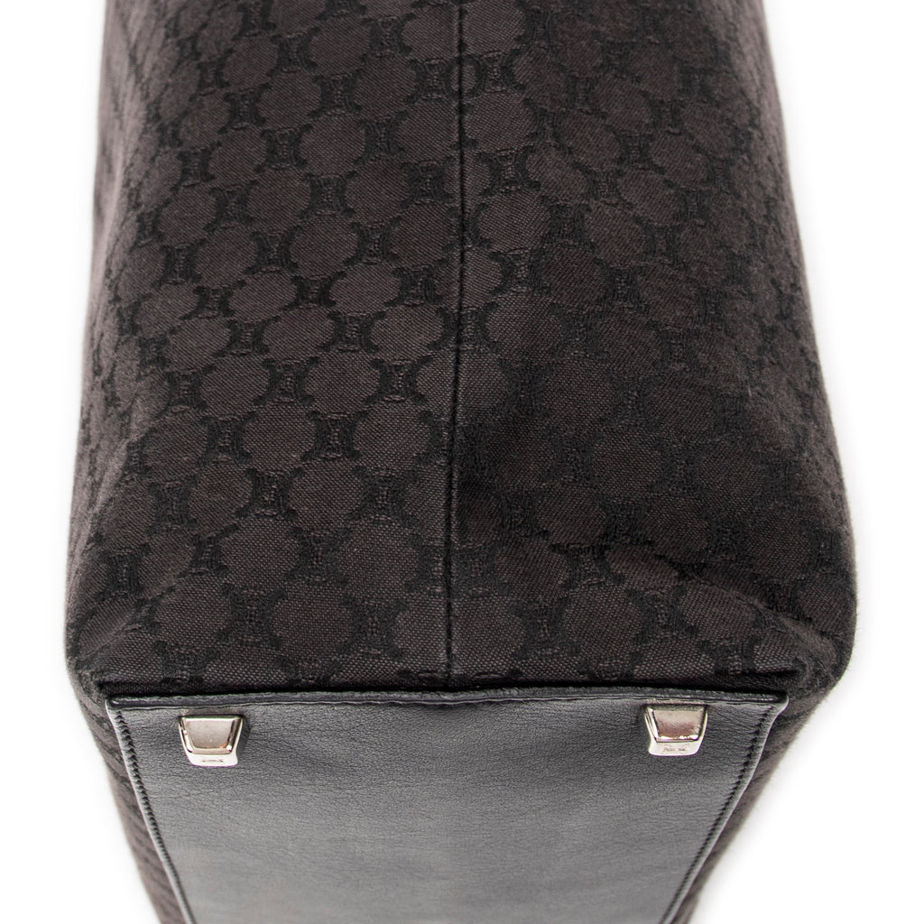 Shoulder Bag Shopping Tote Black Macadam Canvas