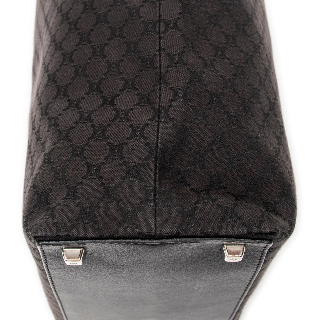 Bolso de hombro Tote de lona Macadam negra