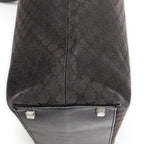 Shoulder Bag Shopping Tote Black Macadam Canvas